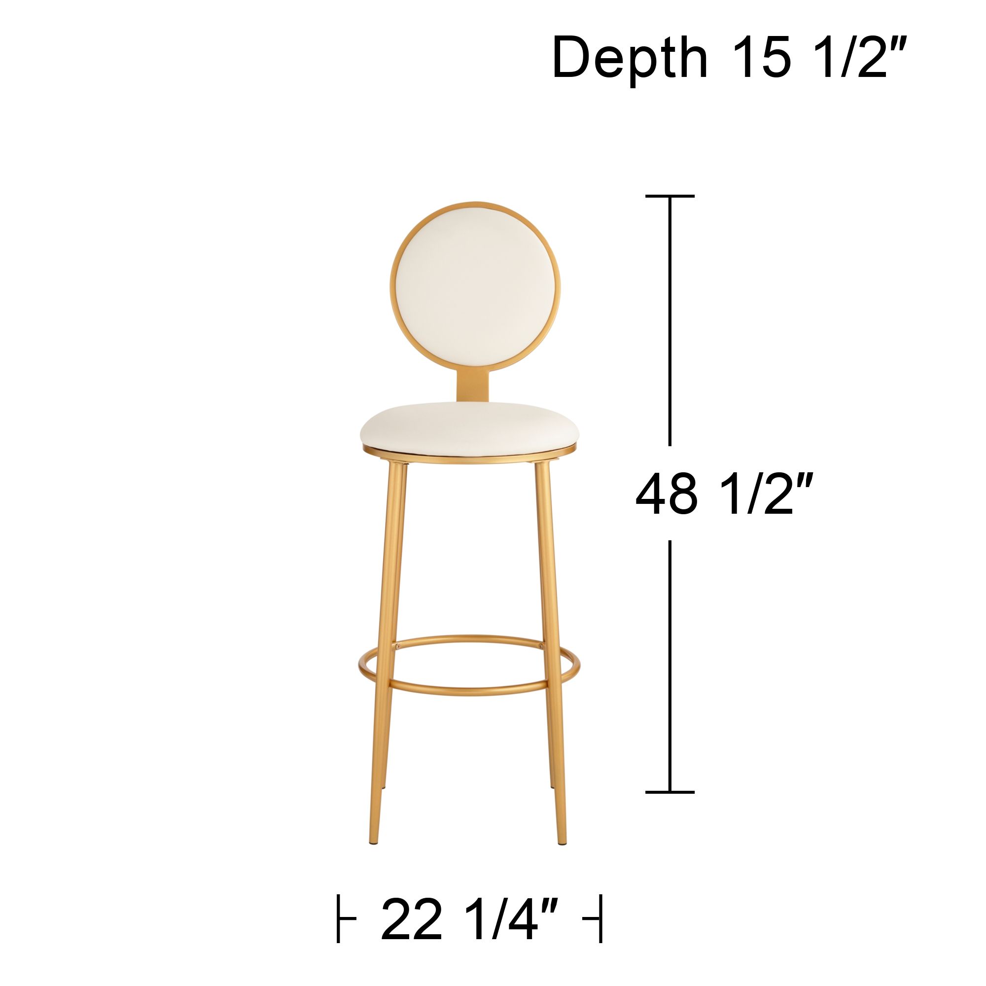 Calix 30 1/2" White Leather Bar Stools Set of 2 in scene
