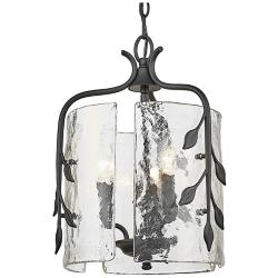 Calla 13" Wide Natural Black 3-Light Pendant