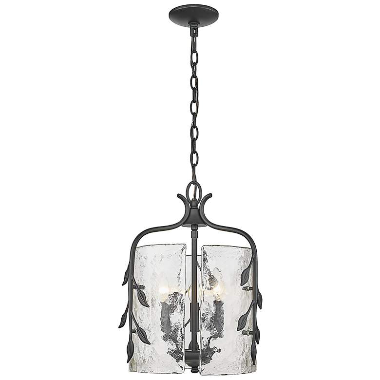 Image 7 Calla 13" Wide Natural Black 3-Light Pendant more views