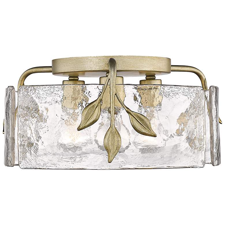 Image 4 Calla 15 1/4" Wide White Gold 3-Light Ceiling Light more views