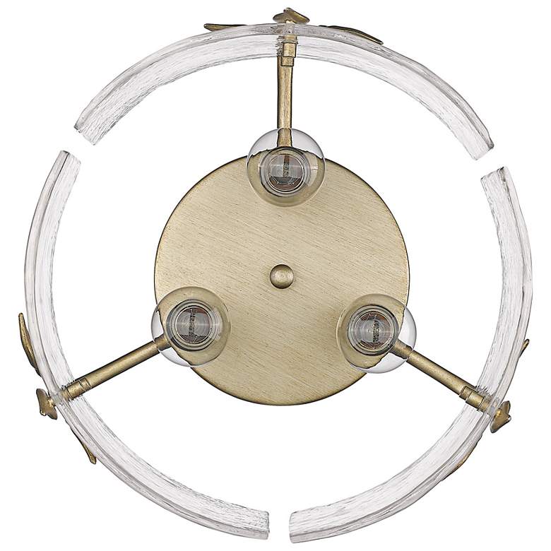 Image 5 Calla 15 1/4" Wide White Gold 3-Light Ceiling Light more views