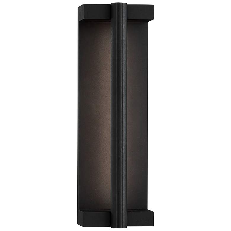 Image 1 Calla 15" High Textured Black LED Outdoor Wall Light