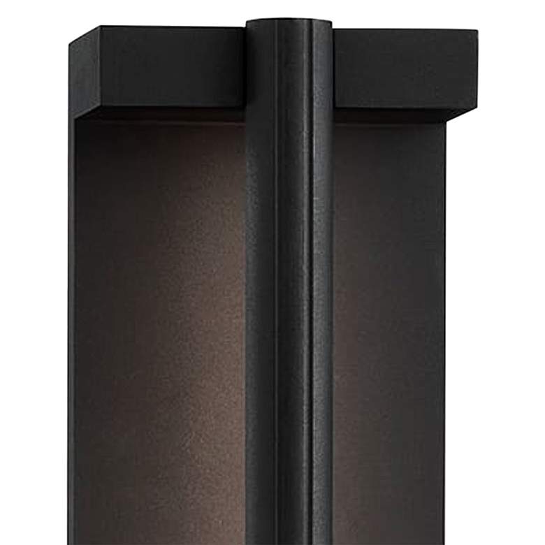 Image 2 Calla 15" High Textured Black LED Outdoor Wall Light more views