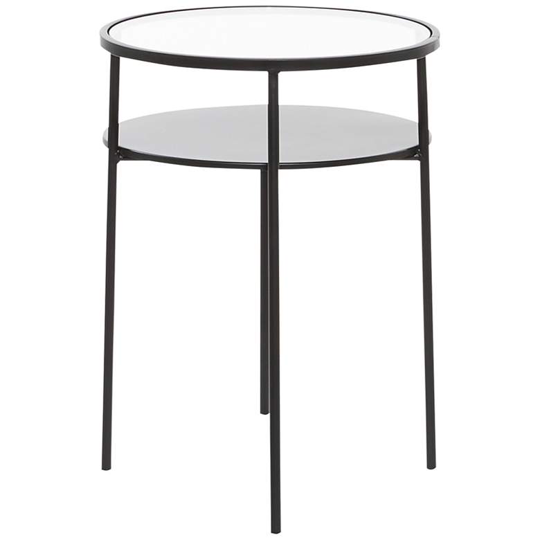 Image 5 Calla 23 1/4" Wide Black Metal Accent Table more views