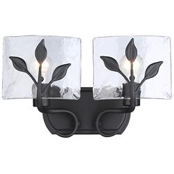 Calla 8 1/2" High Natural Black 2-Light Wall Sconce