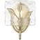 Calla 8 3/4" High White Gold Wall Sconce