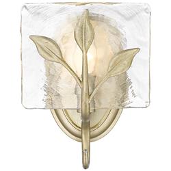 Calla 8 3/4" High White Gold Wall Sconce