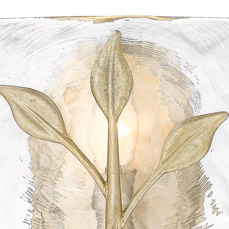 Image 2 Calla 8 3/4" High White Gold Wall Sconce more views
