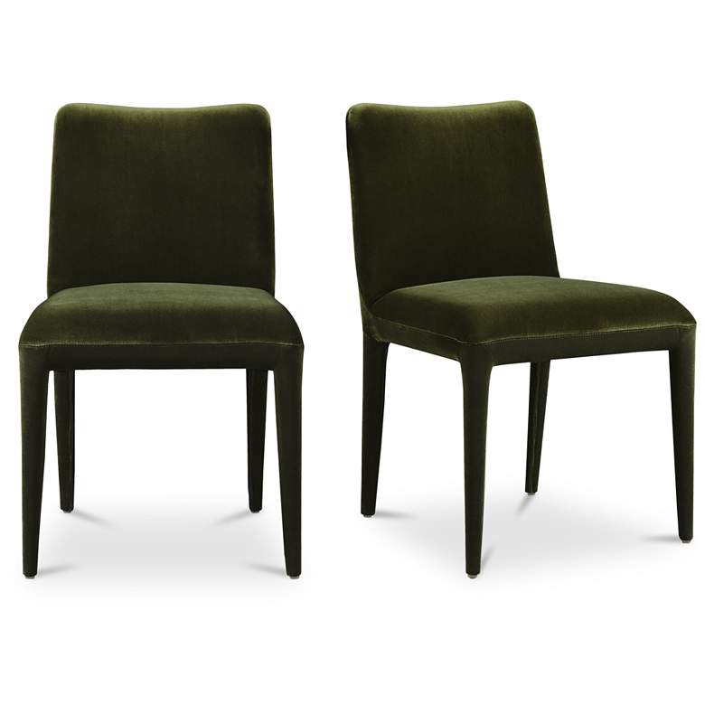 Image 2 Calla Dining Chair Green Velvet - Set Of Two more views