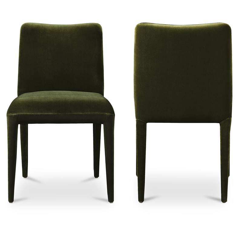 Image 3 Calla Dining Chair Green Velvet - Set Of Two more views