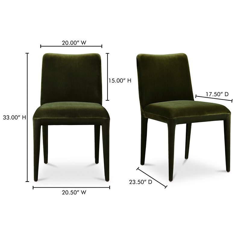 Image 7 Calla Dining Chair Green Velvet - Set Of Two more views
