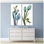 Thumbnail3 of Calla Lily and Tulips" Frameless Printed Tempered Glass Wall Art Set of 2 more views