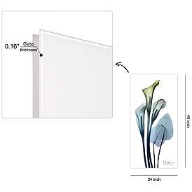 Image5 of Calla Lily and Tulips" Frameless Printed Tempered Glass Wall Art Set of 2 more views