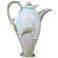 Calla Lily Blue and Green Porcelain Teapot