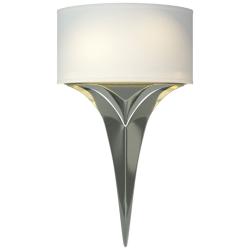 Calla Sconce - Sterling - Flax Shade
