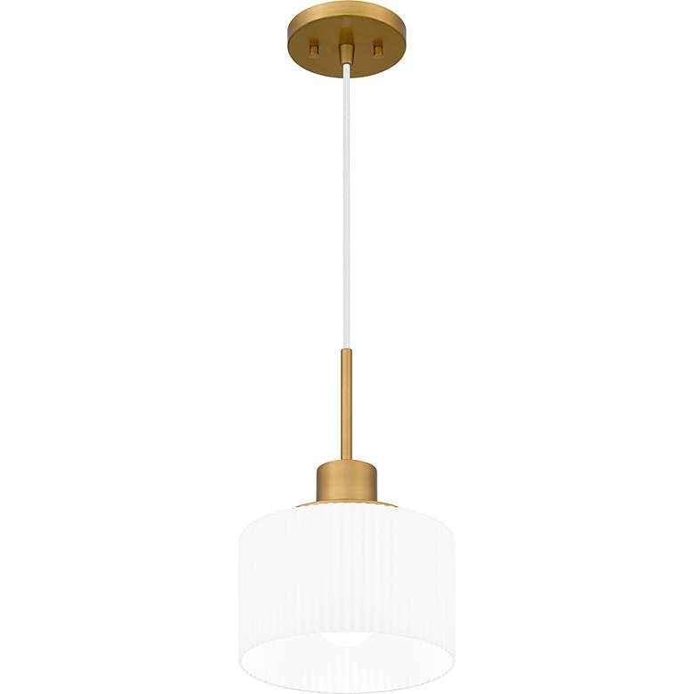 Image 4 Callahan 1-Light Aged Brass Mini Pendant Light more views