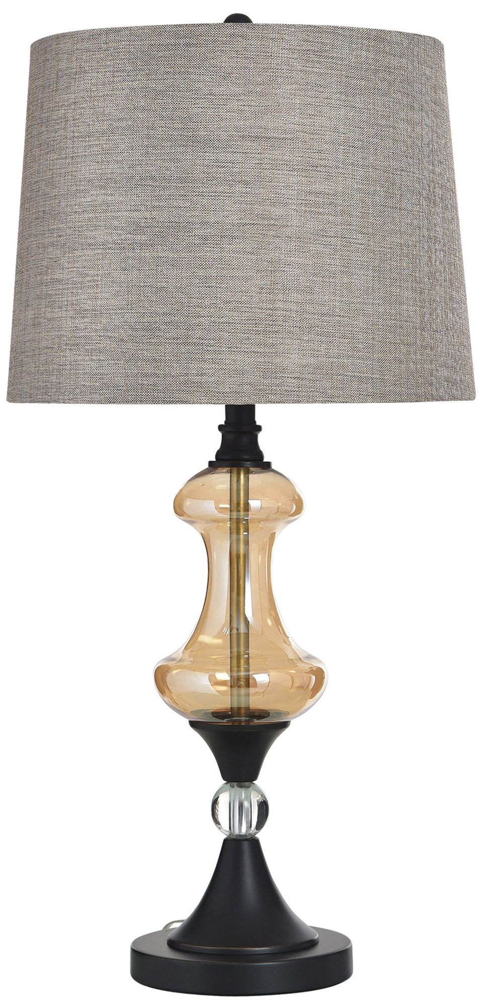 Callahan 31" High Madison Bronze Table Lamp with Grey Shade