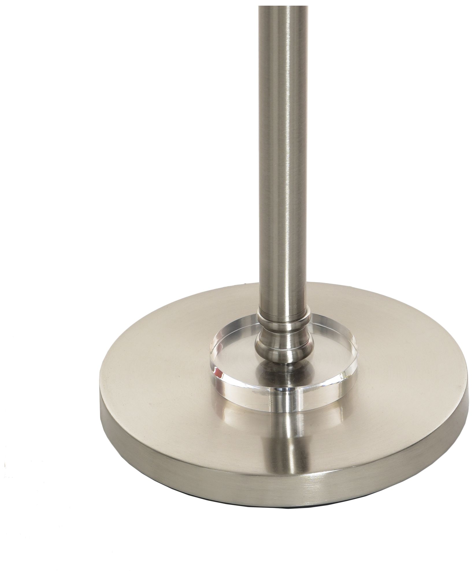 Image 4 Callahan 62.5" High Brushed Nickel Silver Glass Floor Lamp with Grey Shade more views