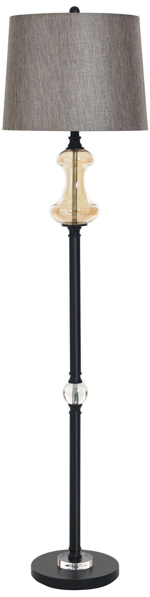 Image 2 Callahan 62.5" High Madison Bronze Floor Lamp with Grey Shade