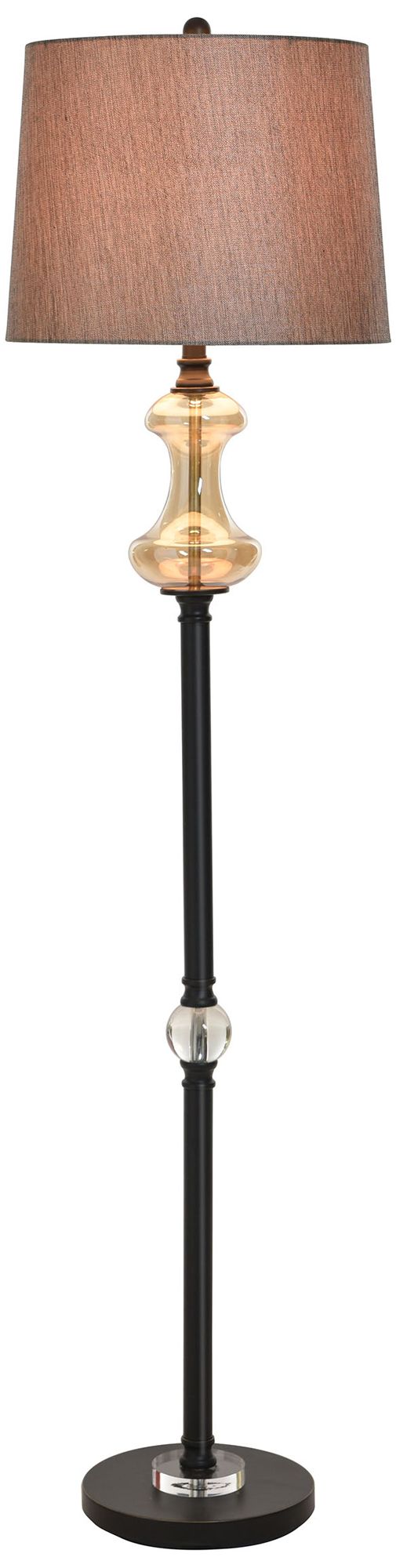 Image 3 Callahan 62.5" High Madison Bronze Floor Lamp with Grey Shade more views