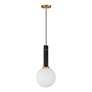 Thumbnail2 of Callaway 1-Light Pendant in Black Marble with Warm Brass more views