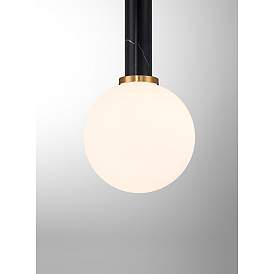 Image5 of Callaway 1-Light Pendant in Black Marble with Warm Brass more views