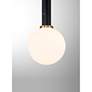 5_Callaway 10" Wide Black Marble and Warm Brass Mini Pendant more views