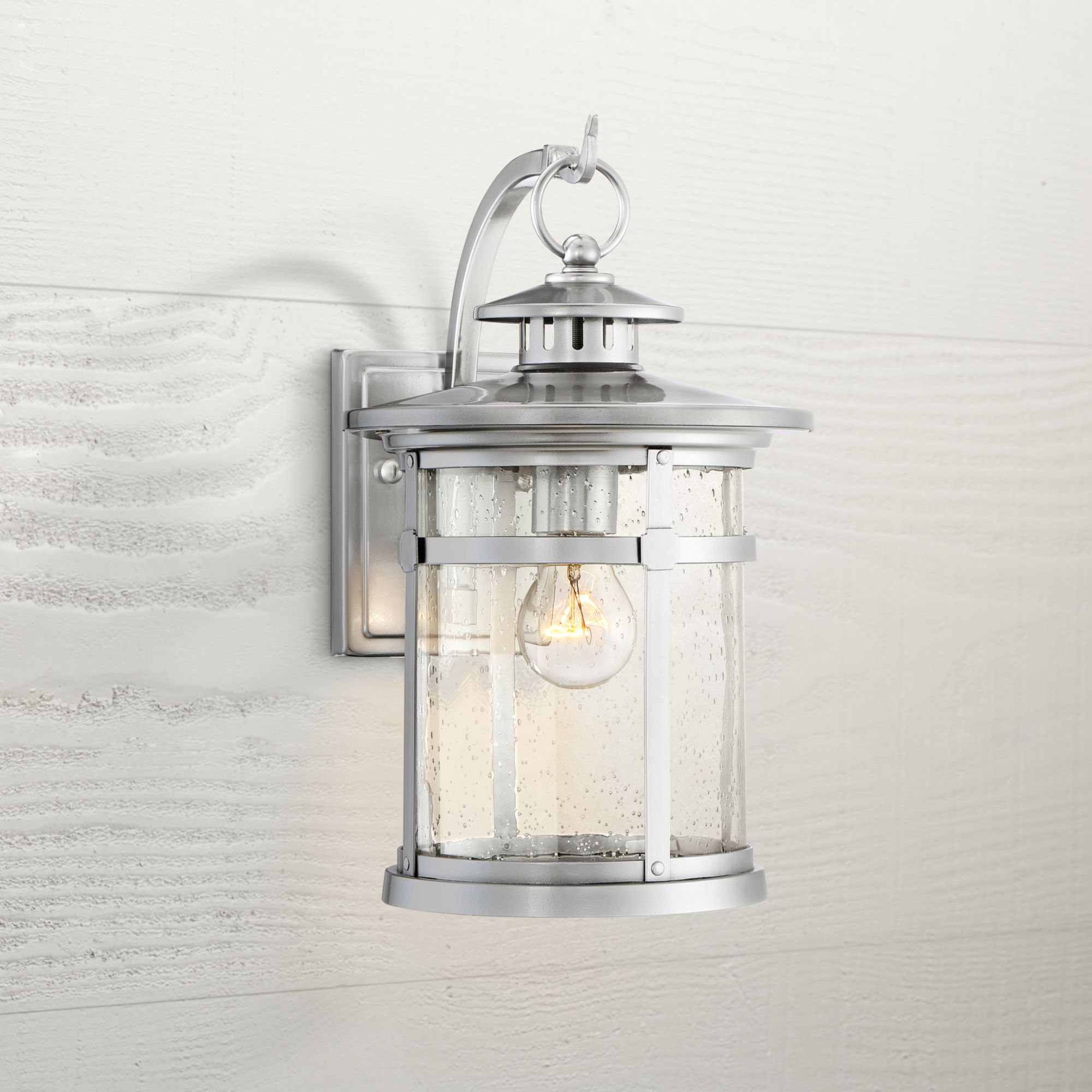 Callaway 11 3/4" High Chrome Outdoor Wall Light Set of 2 160P8