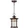 Callaway 13 1/2" High Bronze LED Outdoor Lantern Hanging Light