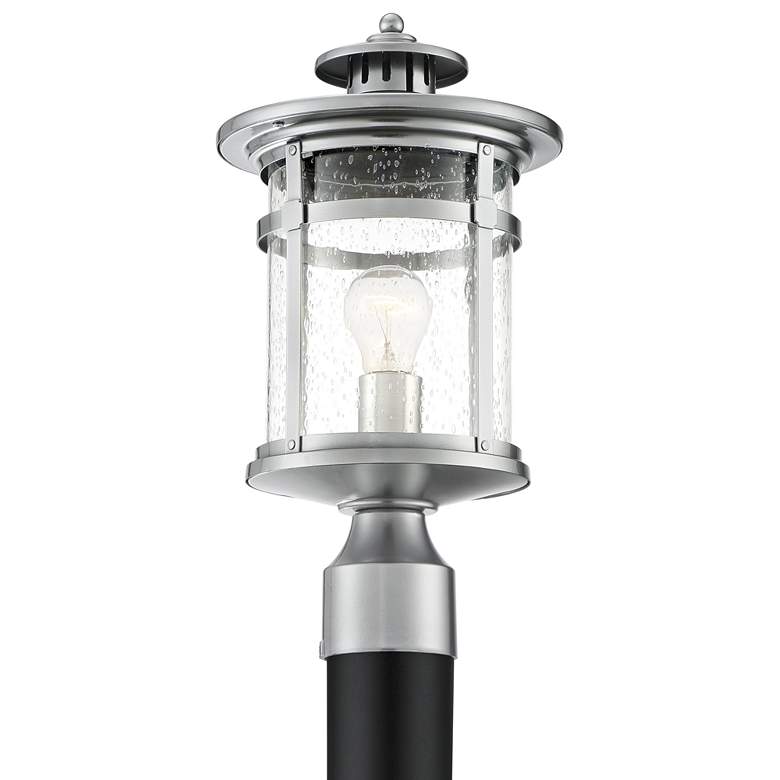Image 5 Callaway 15 1/2 inch High Chrome Outdoor Post Light With Adaptor more views