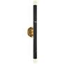 Callaway 2-Light Wall Sconce in Black Marble with Warm Brass
