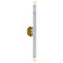 1_Callaway 26" High Warm Brass and Marble 2-Light Wall Sconce