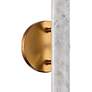 2_Callaway 26" High Warm Brass and Marble 2-Light Wall Sconce more views