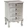 Callen 18 1/4" Wide Brushed Silver Wood 4-Drawer Nightstand