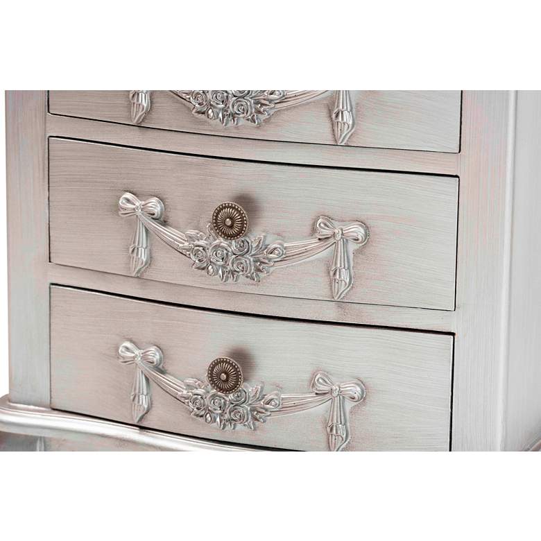 Image 2 Callen 18 1/4 inch Wide Brushed Silver Wood 4-Drawer Nightstands Set of 2 more views