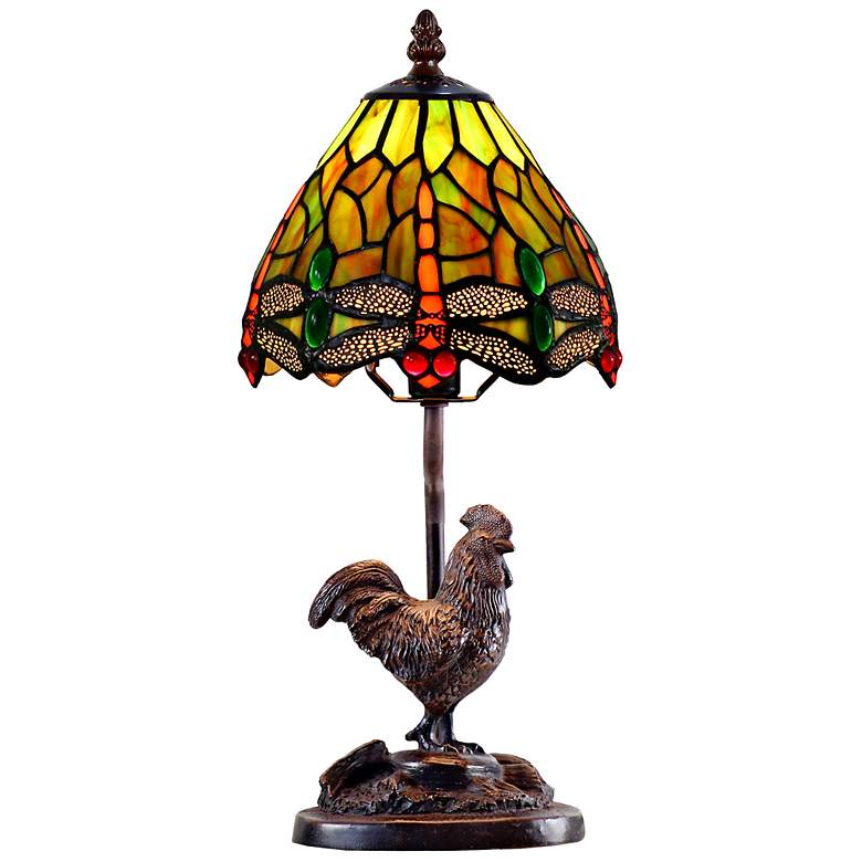 Image 2 Callico Rooster 15" High Antique Bronze Accent Table Lamp