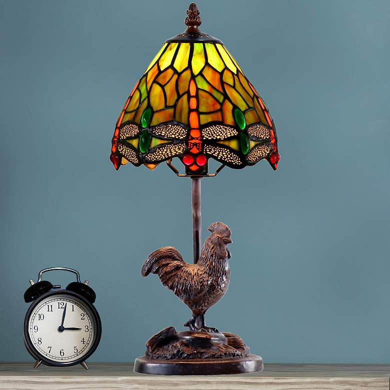 Image 1 Callico Rooster 15" High Antique Bronze Accent Table Lamp