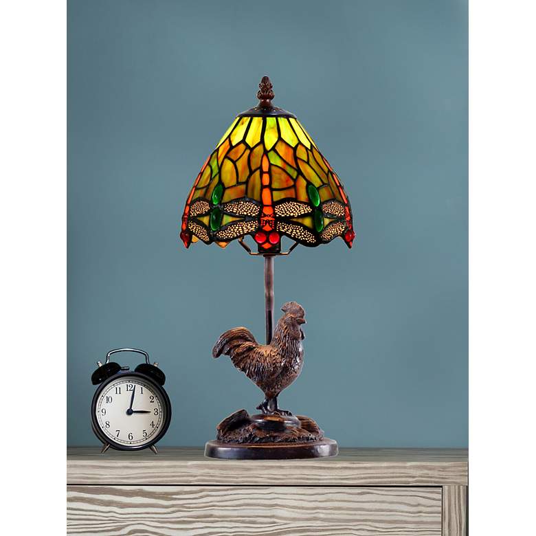 Image 3 Callico Rooster 15" High Antique Bronze Accent Table Lamp more views