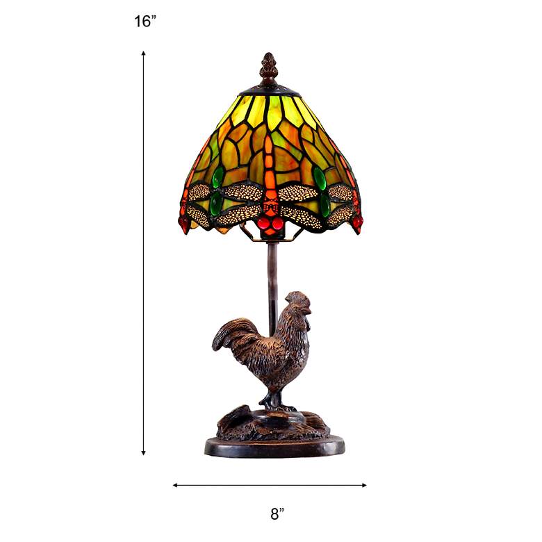 Image 4 Callico Rooster 15" High Antique Bronze Accent Table Lamp more views