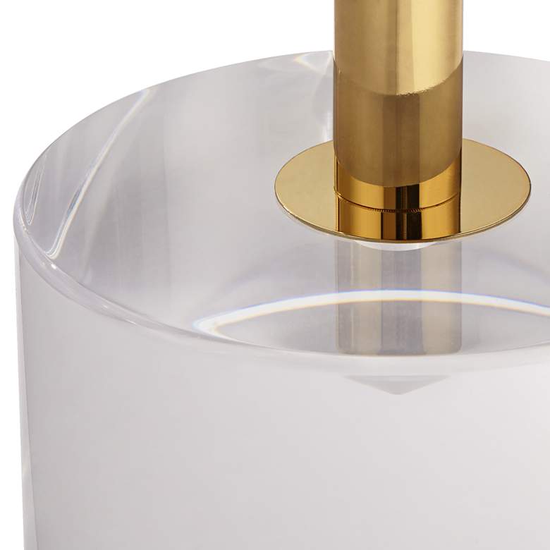 Image 5 Callie 14" Wide Gold and Clear Acrylic Round Side Table more views