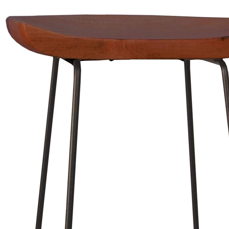 Image 3 Callie 30 1/4 inch Chestnut Wood Bar Stool more views