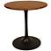 Callie 30" Wide Elm Wood and Black Round Tulip Dining Table