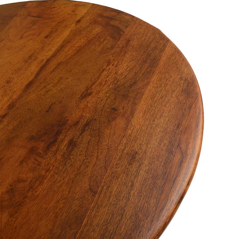 Image 5 Callie 40" Wide Elm Wood and Black Round Tulip Dining Table more views