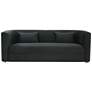 Callie 84 1/4" Wide Black Velvet Tufted Sofa