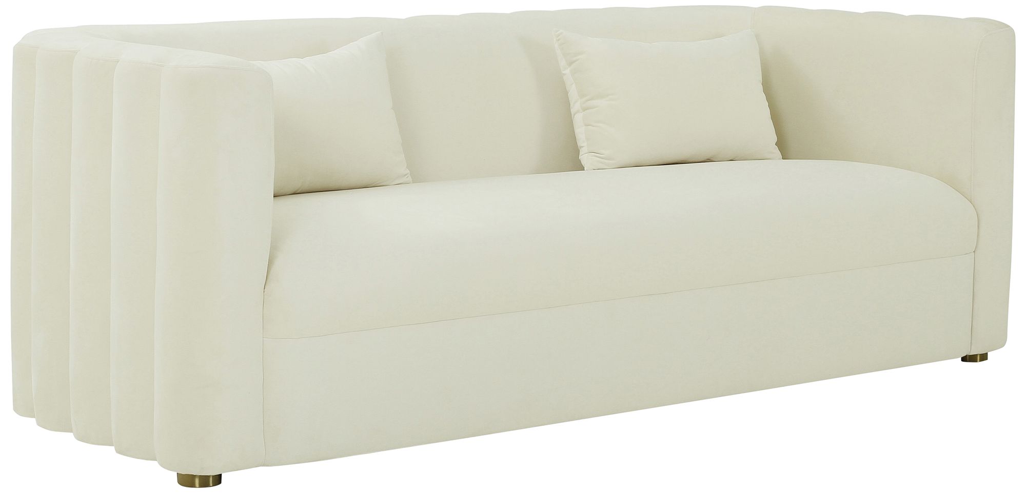 Cream Tufted Sofa Baci Living Room