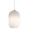 Callie 9" Wide Frosted White Ribbed Glass Mini Pendant