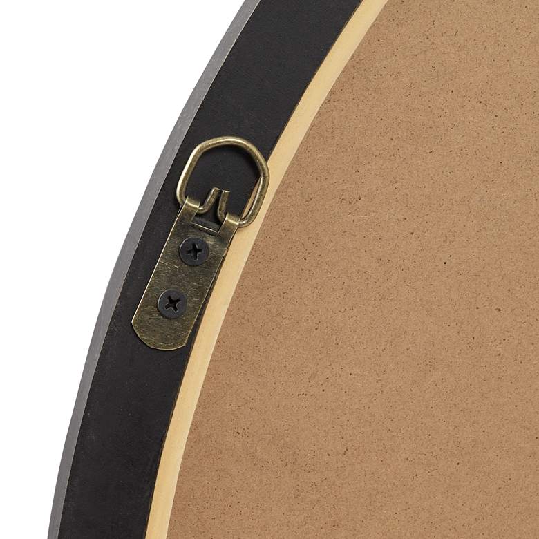 Image 4 Callie Black 32" Round Wall Mirror more views