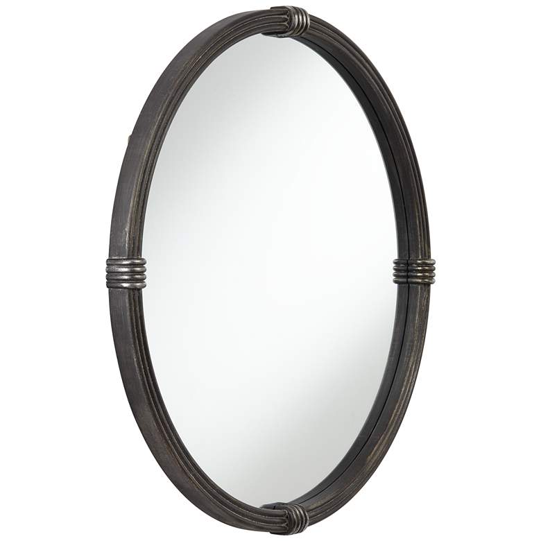 Image 5 Callie Black 32" Round Wall Mirror more views