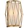 Calliope 13" High Rustic Gold Leaf Wall Sconce