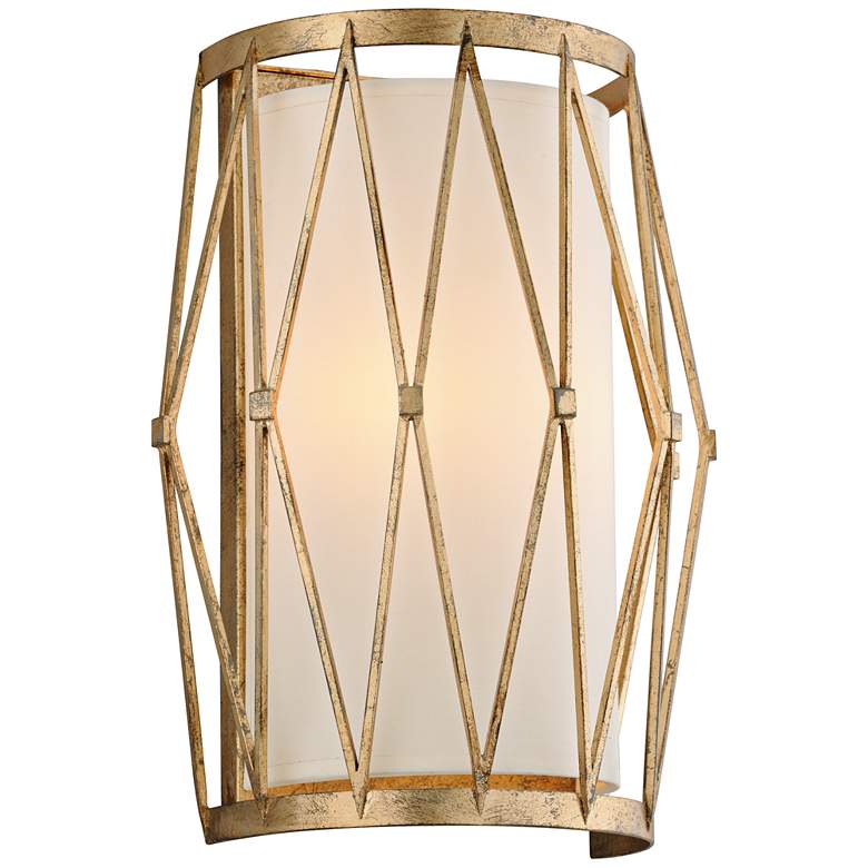 Image 1 Calliope 13 inch High Rustic Gold Leaf Wall Sconce